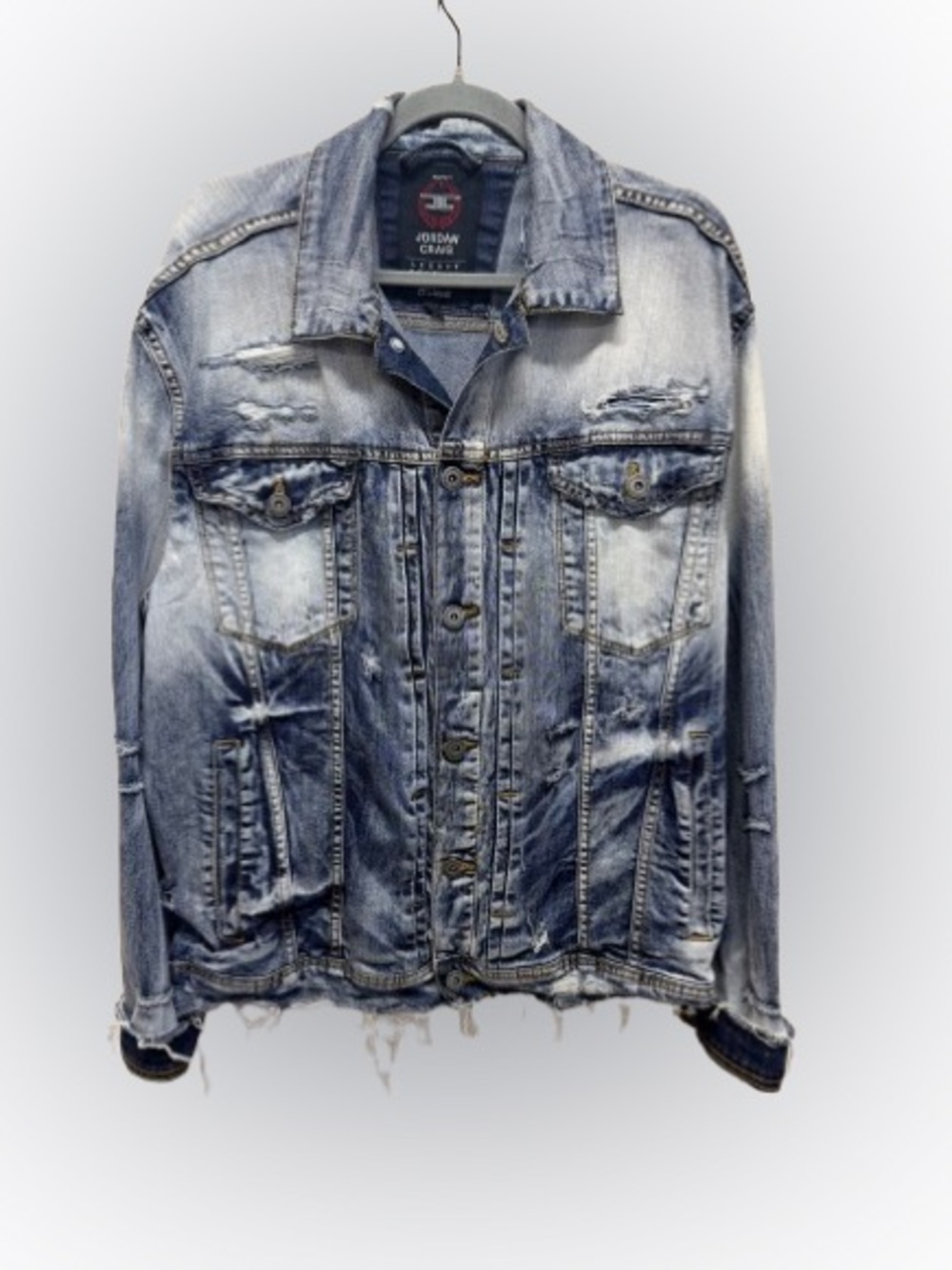Jordan Craig Legacy Edition 2XL Distressed Denim Trucker Jacket Streetwear
